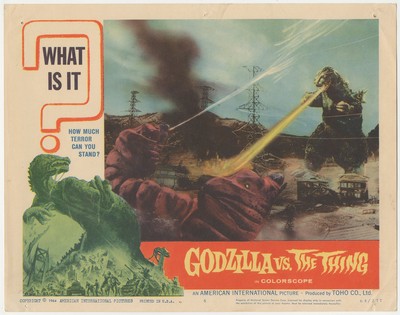Godzilla vs. The Thing Original Vintage #6 Lobby Card Gojira vs Mothra Scene-image