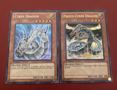 Yugioh - Cyber Dragon LCGX-EN176 SECRET + Proto LCGX-EN177 ULTRA SET 1st LP/NM-image