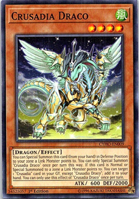 Crusadia Draco CYHO-EN009 Yu-Gi-Oh! Light Play 1st Edition-image
