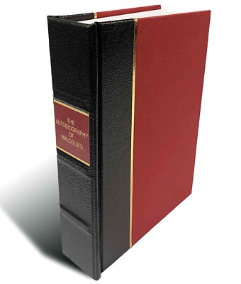 The Autobiography of Malcolm X (Leather-bound) Alex Haley Hardcover Book-image