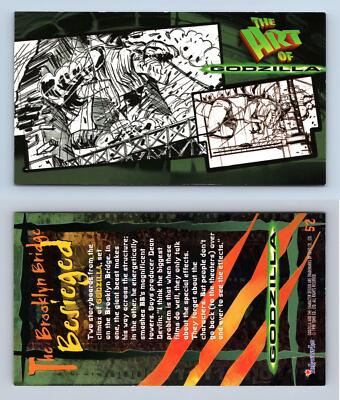 The Brooklyn Bridge Besieged #52 Godzilla 1998 Inkworks Supervue Trading Card-image