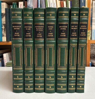 Easton Press Signed JIMMY CARTER COLLECTION 7 vols leather 1995 Collector's Ed.-image