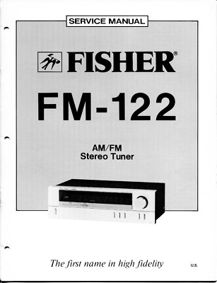 VINTAGE FIHSER SERVICE MANUAL AM/FM STEREO TUNER MODEL FM-122-image