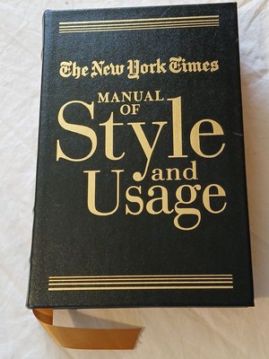 The New York Times Manual Of Style And Usage By Siegal And Connolly Leather NEW-image