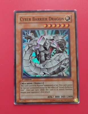 Cyber Barrier Dragon SOI-EN006 1st Edition Super Rare Yugioh Card-image