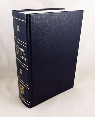 OXFORD COMPACT THESAURUS~Leatherbound HC~cloth-sewn binding~Oxford Univ Press-image