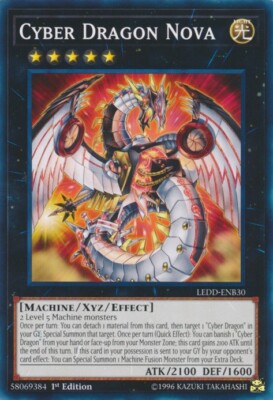 Yugioh! LP Cyber Dragon Nova - LEDD-ENB30 - Common - 1st Edition Lightly Played,-image