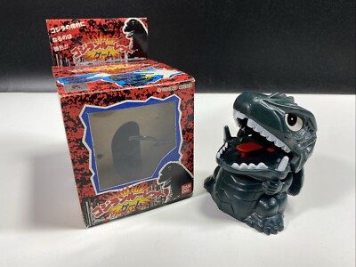 1994 Bandai Godzilla Gamera Roulette Game Biting Closing Mouth Toy Kaiju Figure-image