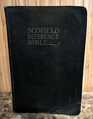 Holy Bible Scofield Reference Edition 1917 Oxford Press Black Leather-image