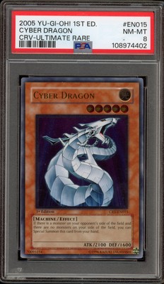 Yu-Gi-Oh! Cyber Dragon Cybernetic Rev 1st Edition Ultimate Rare CRV-EN015 PSA 8-image