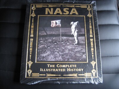 BUZZ ALDRIN SIGNED - NASA THE COMPLETE ILLUSTRATED HISTORY EASTON PRESS LEATHER-image