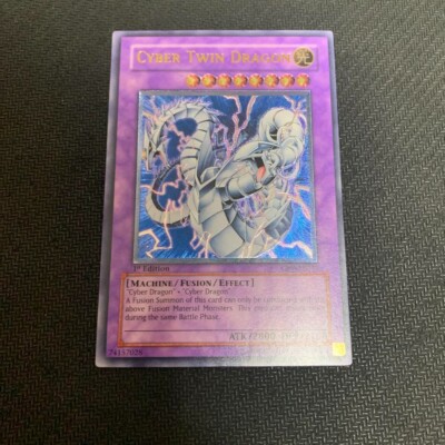 2006 Cyber Twin Dragon CRV-AE035 Ultimate Rare 1st ED YuGiOh Card Asia English-image