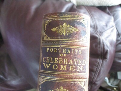 Portraits of Celebrated Women D.W. Clark 1863 Leather 28 Bios + 28 Engravings T-image