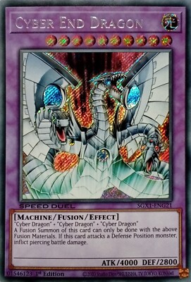 SGX1-ENG21 CYBER END DRAGON SECRET RARE 1ST EDITION YuGiOh CARD-image