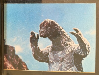 1973 vintage GODZILLA Amada Toho kaiju Card Japanese Godzilla #16c-image