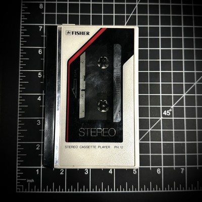 1987 Fisher PH 12 Portable Stereo Cassette Player Walkman Style Tape - Untested-image