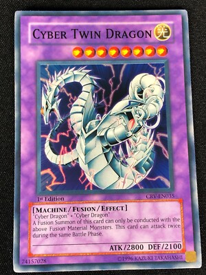 YUGIOH CYBER TWIN DRAGON CRV-EN035 1ST SUPER (NM)-image
