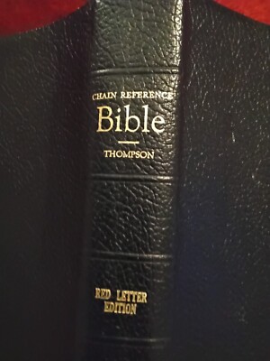 . Chain Reference Bible  Red letter Ed. 1964 Leather-image