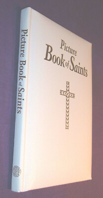 Picture Book of Saints Lovasik 1979 Illustrated Leather Embossed Gilt Pages MINT-image