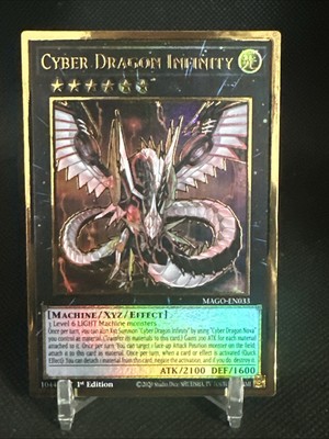 Cyber Dragon Infinity MAGO-EN033 Gold Rare 1st Ed Alternate Art Yugioh-image