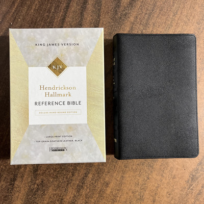 KJV Large Print Reference Bible  - Goatskin Genuine Leather -  $250 Retail-image