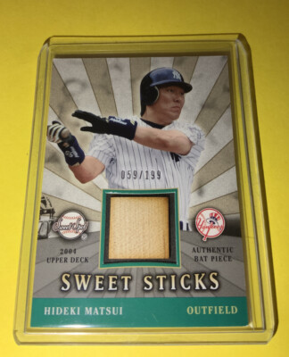 2004 Upper Deck Sweet Spot Hideki Matsui Sweet Sticks GU Bat 059/199 Godzilla-image