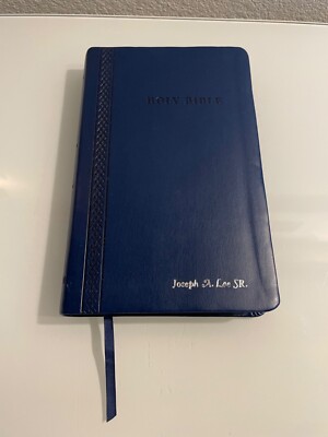 Holy Bible: King James Blue LeatherBound Thinline Reference 2014 Hendrickson-image