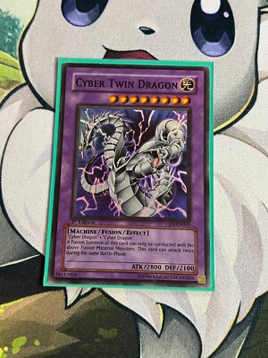 Cyber Twin Dragon crv-en035 1st Ed (NM) Super Rare Yu-Gi-Oh! Exec/LP-image