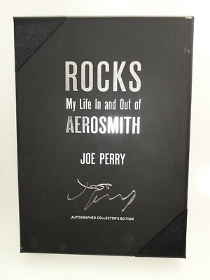 Premiere Collectibles Joe Perry Autographed COA Leather Case My Life W Aerosmith-image