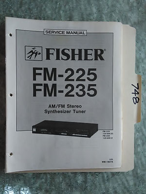 Fisher FM-225 235 service manual original repair book stereo tuner radio-image