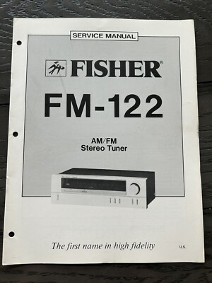 Fisher FM-122 Stereo Tuner Service Manual OEM Vintage Repair Diagrams-image