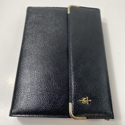 Holy Bible KJV Bonded Black Leather Purse No Strap Giant Print Reference RARE!-image