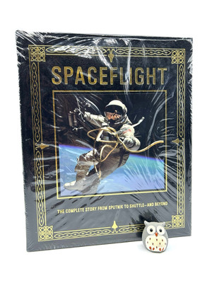EASTON PRESS Spaceflight Giles Sparrow Leather Buzz Aldrin SIGNED NASA Space-image