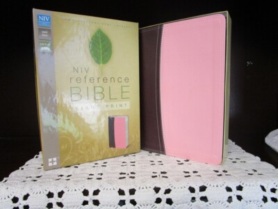 NIV 2011 Giant Print *14pt Reference Bible *Burg/Pink Leathersoft* SALE!!   #993-image