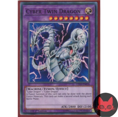 Yugioh Cyber Twin Dragon LED3-EN018 Common 1st Edition NM-image