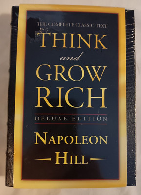 THINK AND GROW RICH by Napoleon Hill Vegan Leather Bound Deluxe Edition *Sealed*-image