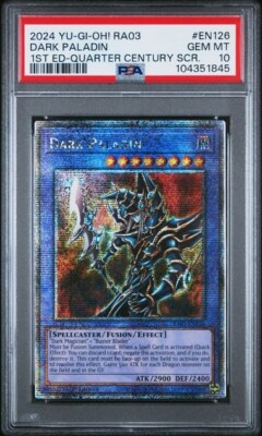 YuGiOh! Dark Paladin - RA03-EN126 - Quarter Century Secret Rare - PSA 10-image