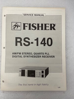 VTG Original Fisher RS-140 Am/Fm Stereo  Synth Receiver Service Manual Repair-image