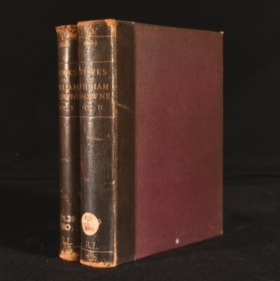 1868-1869 2 vols The Whole Works of William Browne, of Tavistock and of the I...-image