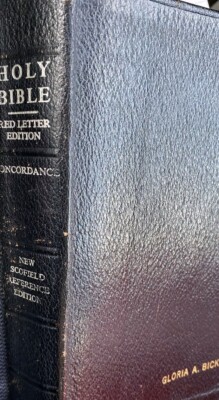 Leather HOLY BIBLE Scofield Reference Edtion Oxford Antique Red Letter-image