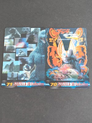 Godzilla History Card Wafer MORINAGA 3D Collection Mothra 70 71 JAPAN eb39-image