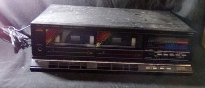Vintage Studio Standard Fisher Stereo Double Cassette Deck CR-W56 Used Works-image