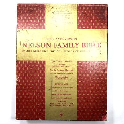 NELSON Holy Bible 1971 Family Reference Edition Genuine Bonded Leather Gilt Edge-image