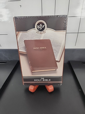 KJV Holy Bible, Gift Edition & Award Thinline Bible, Brown Faux Leather New-image