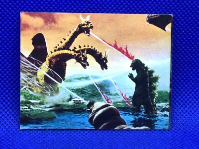 King Ghidorah  Mini menko card 2.5 in No.100 TOHO 1970's Japanese vintage F/S-image