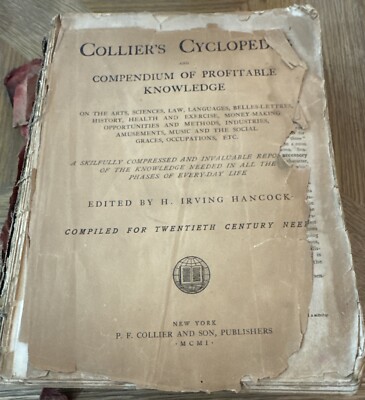Collier's Cyclopedia And Compendium Of Profitable Knowledge 1901. P.F Collier-image