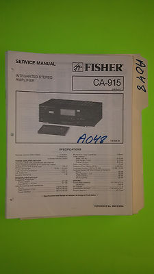 Fisher ca-915 service manual original repair book stereo amp amplifier-image