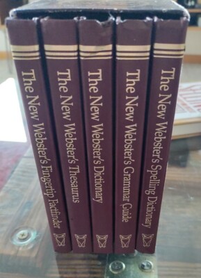 The New Webster's Deluxe Desk Reference Library  Leather Hardcover Dictionary-image