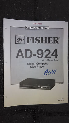 Fisher ad-924 service manual original repair book stereo cd player-image