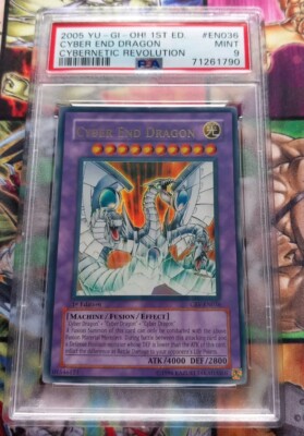 PSA 9 Yu-Gi-Oh! Cyber End Dragon CRV-EN036 1st Edition Ultra Rare 2005-image